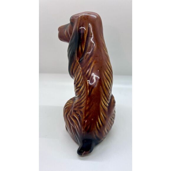 VTG Made In Brazil Handcrafted Ceramic Spaniel Hound Dog Figurine 7” EVC - Picture 3 of 10